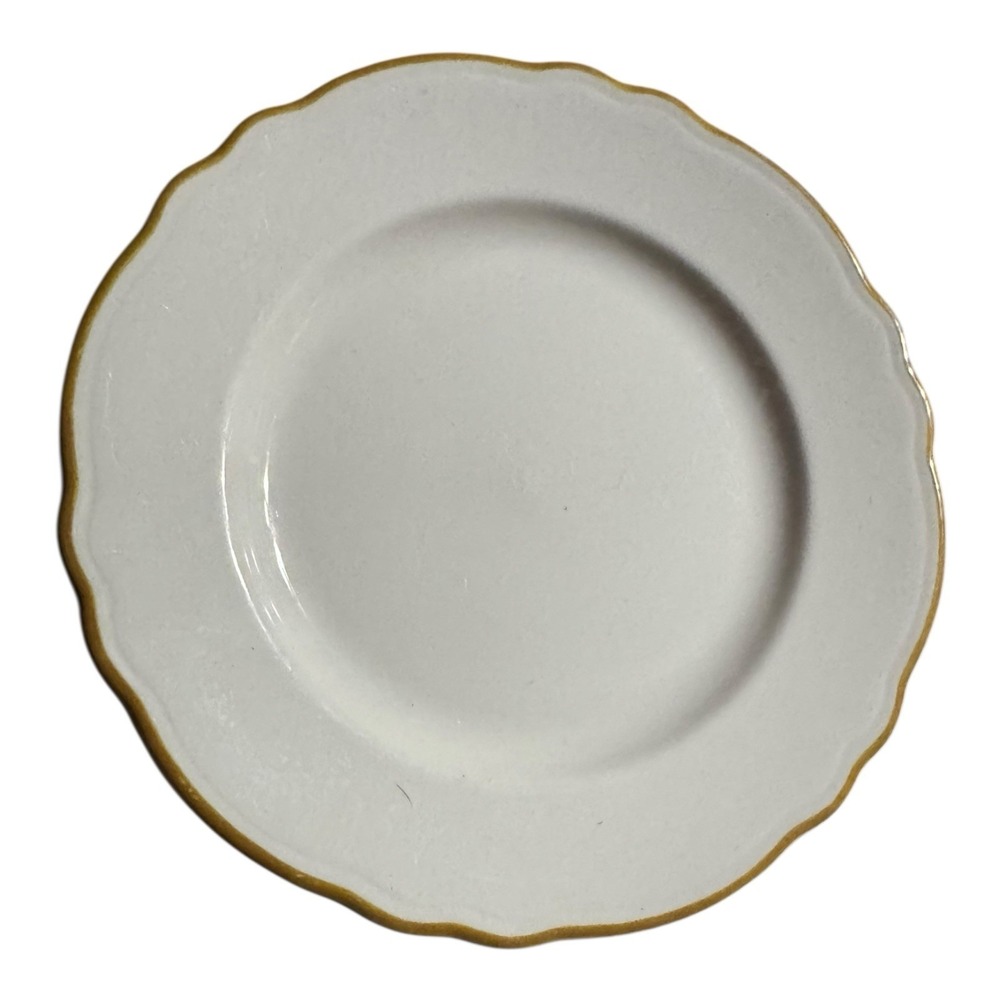 Homer Laughlin Best China Styleline Gold Scalloped Dessert Pie Plate 7 1/4" MCM